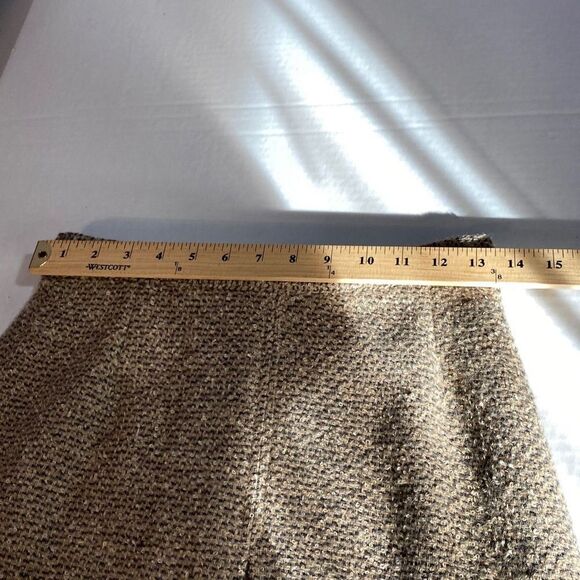 Evan Picone Vintage 70’s 100% Wool A-Line Tweed Skirt with Front Pleat Size 10 T - Picture 8 of 11